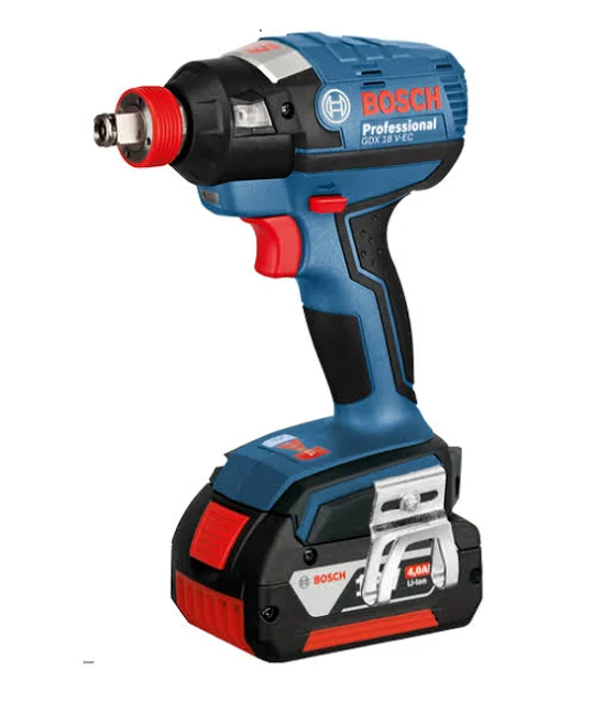 بکس شارژی بوش مدل GDX18v-200c همراه ۲ عدد باتری ۴ امپر و شارژر ساخت کشور مالزی